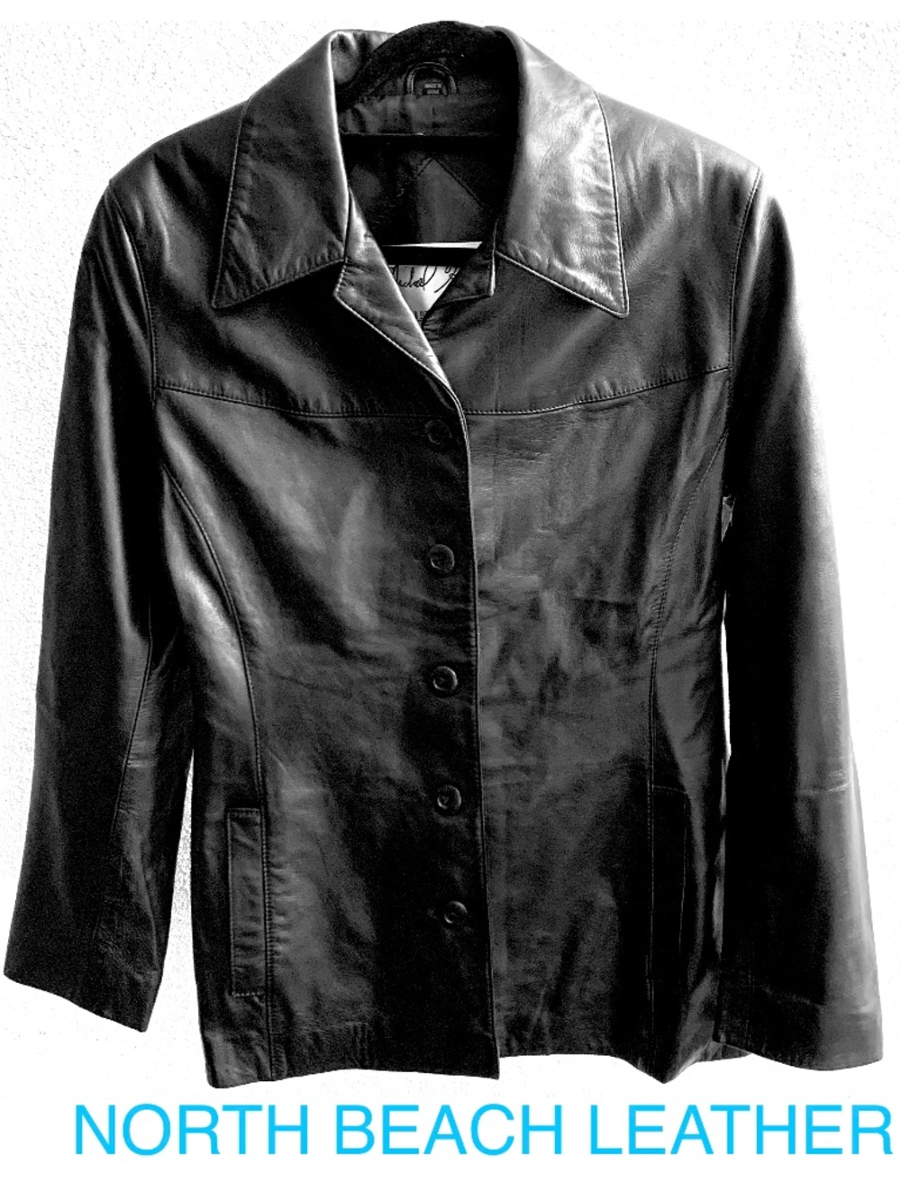 MICHAEL HOBAM NORTH BEACH LEATHER JACKET SIZE 10 ( USED )